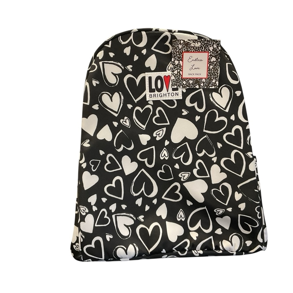 Brighton “Endless Love” Black and White Heart Pattern Bag NWT
